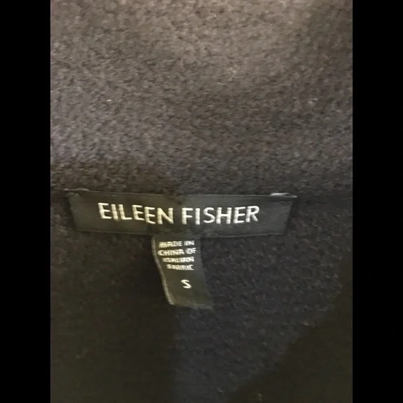 Eileen Fisher Zipper Wool Blend Cardigan Sweater Coat Black OH. - Picture 4 of 9